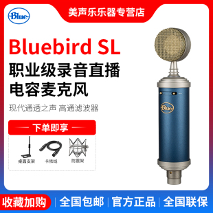 麦克风手机声卡直播专用话筒 SL蓝鸟高级电容式 罗技Blue Bluebird