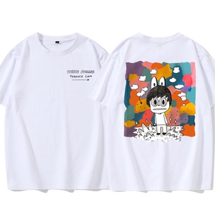 林家谦WhiteSummer演唱会联名拉布布周边短袖T恤男女港乐应援衣服