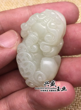 貔貅吊坠招财皮丘项链天然和田玉