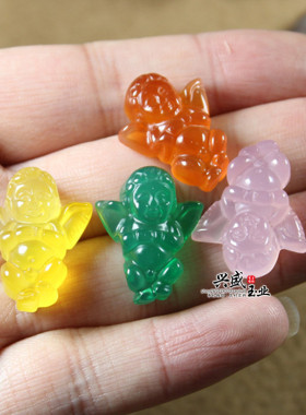 diy玛瑙冰种玉髓钥匙扣银项链