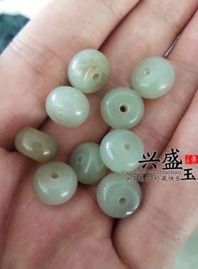 diy小号平安扣耳环配饰算盘珠