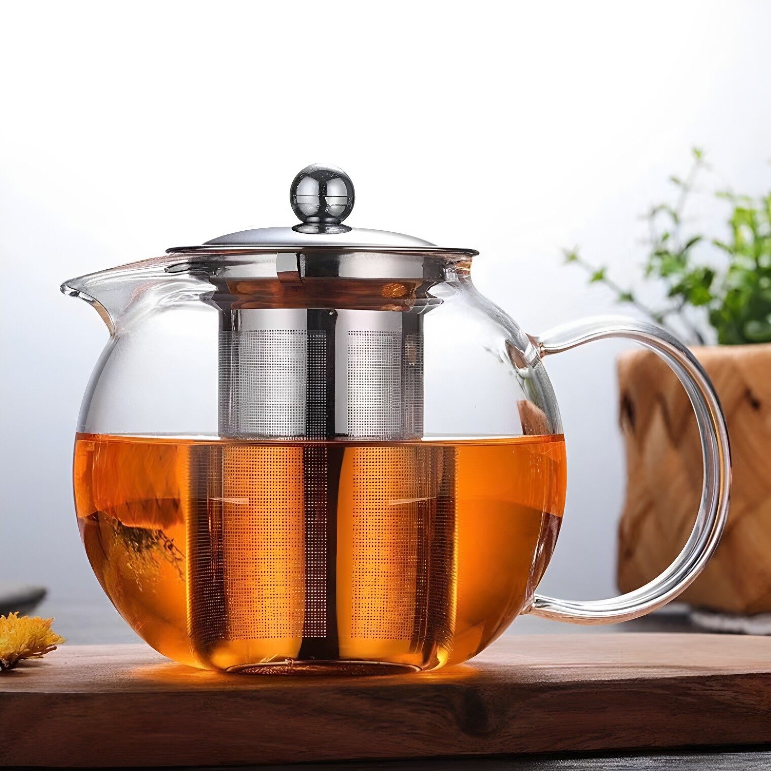 高硼硅耐热茶壶不锈钢滤网茶具