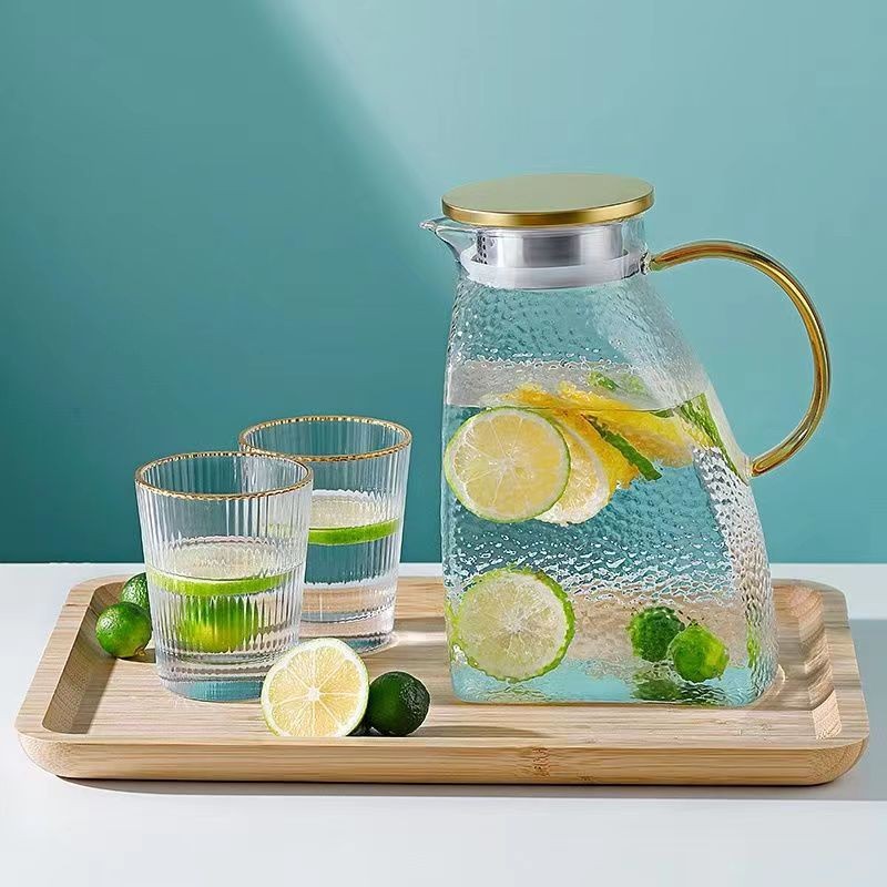 步慢堂高硼硅锤纹耐高温冰箱壶