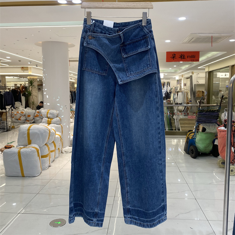 素心兰38183女秋新款直筒牛仔裤