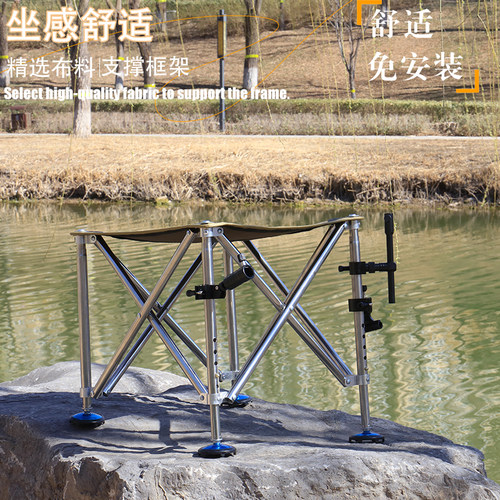 聚拢全折叠便携钓鱼椅子2025新款简易小钓椅野钓专用升降马扎凳子