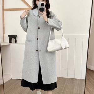 工厂直售羊毛大衣女2025年新款高端不起球双面羊毛大衣长款韩版