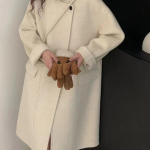 工厂直售百分百羊绒大衣女2024年新款高端不起球双面羊绒大衣长款
