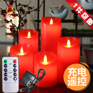 红色led电子蜡烛灯摇摆仿真供佛
