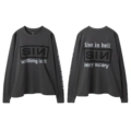 Washed Gray Sin Letter Print