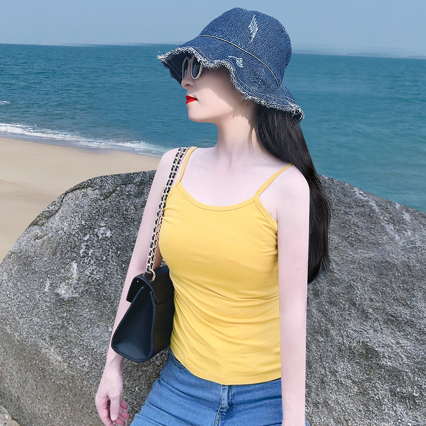 芒果姜黄小吊带背心内搭