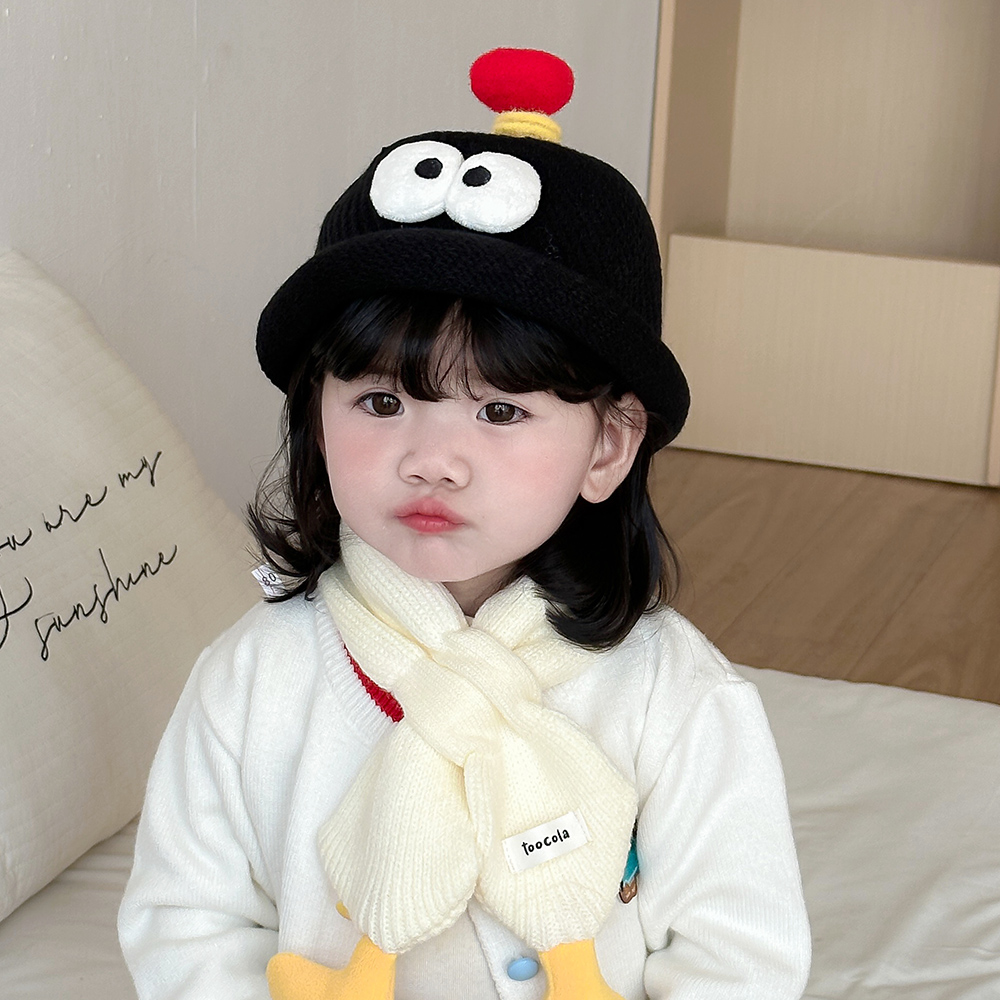 儿童帽子秋冬2025新款可爱超萌男童女童针织宝宝毛线帽