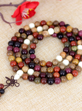 多宝珠108颗手链念珠手饰佛珠 多种名贵木质手串