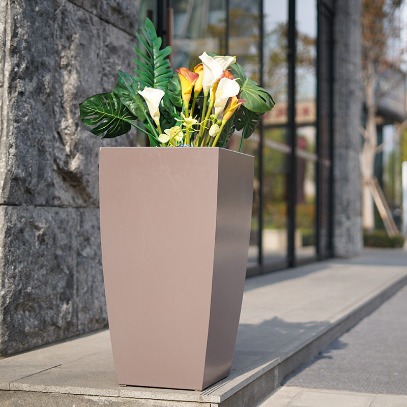 不锈钢花箱户外花钵铁艺广场商场酒店景观园林定制