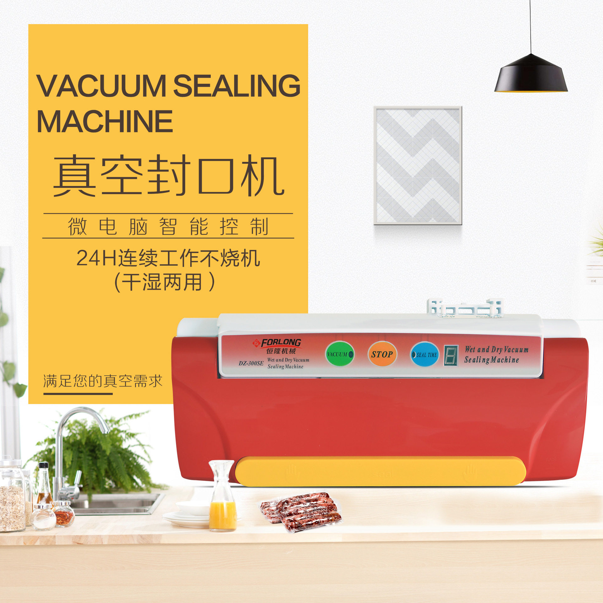 真空包装机家用自动真空封口机 小型食品真空包装机家用 干湿两用