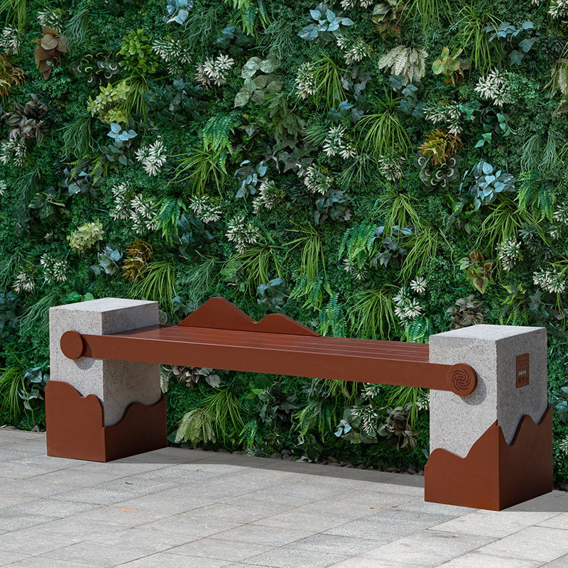 户外公园椅长椅子广场石材坐凳景区长条凳子景观园林室外石头座椅