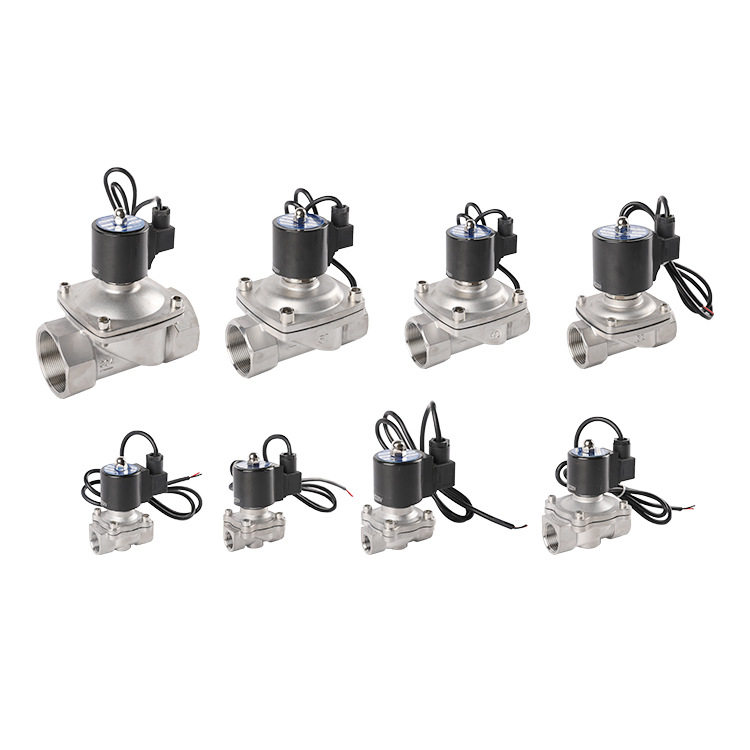 定制不锈钢防水电磁阀水阀喷泉防弱腐4分6分2寸电子控制管道220v2