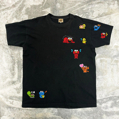 小众vintage Large size Dark Wind夏季新款black T-shirt短袖t恤
