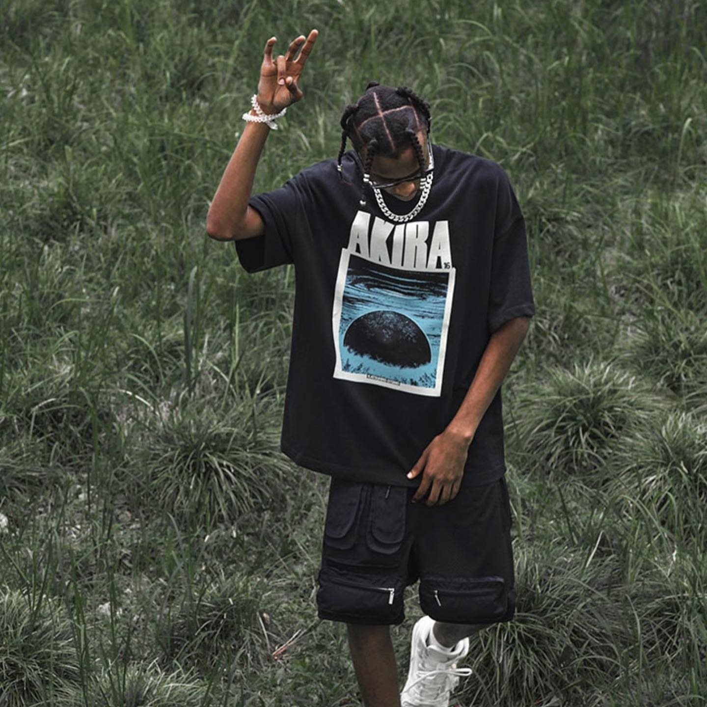 DAYOU KEYANG COMIC POSTER AKIRA AKIRA LOOSE PLUS FERTILIZER PLUS SIZE TIDE BRAND SHORT-SLEEVED T-SHIRT MEN AND WOMEN HALF-SLEEVED