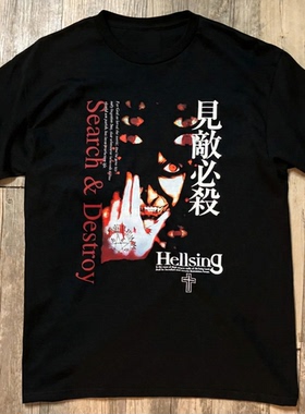 精选好物推荐 暗黑日漫皇家国教骑士团Hellsing涩谷男女短袖t恤