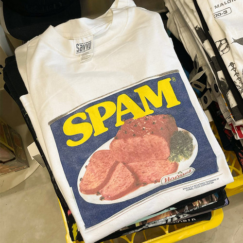 Spam T-shirt短袖t恤 White Academic style Graphic Retro