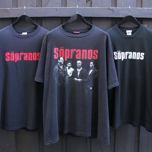 精选好物推荐 黑道家族The Sopranos经典美剧复古男女款短袖t恤