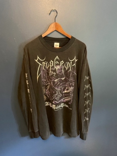 EMPEROR 乐队挪威黑金属男女潮流印花复古街头vintage纯棉长袖t恤