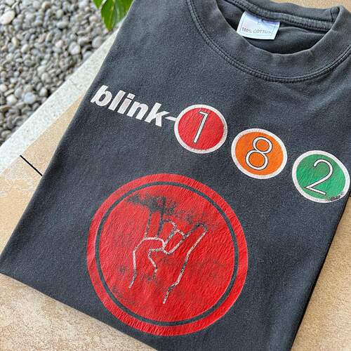 精选好物推荐 blink-182朋克学院风oversize街头百搭短袖T恤宽松