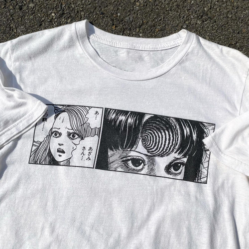 精选好物推荐 伊藤润二富江oversize极简黑白漫画风男女款T恤