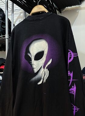 vingate古着感黑色发光外星人