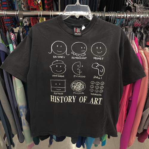 History of art T-shirt短袖t恤 Grey Vintage Street fashion