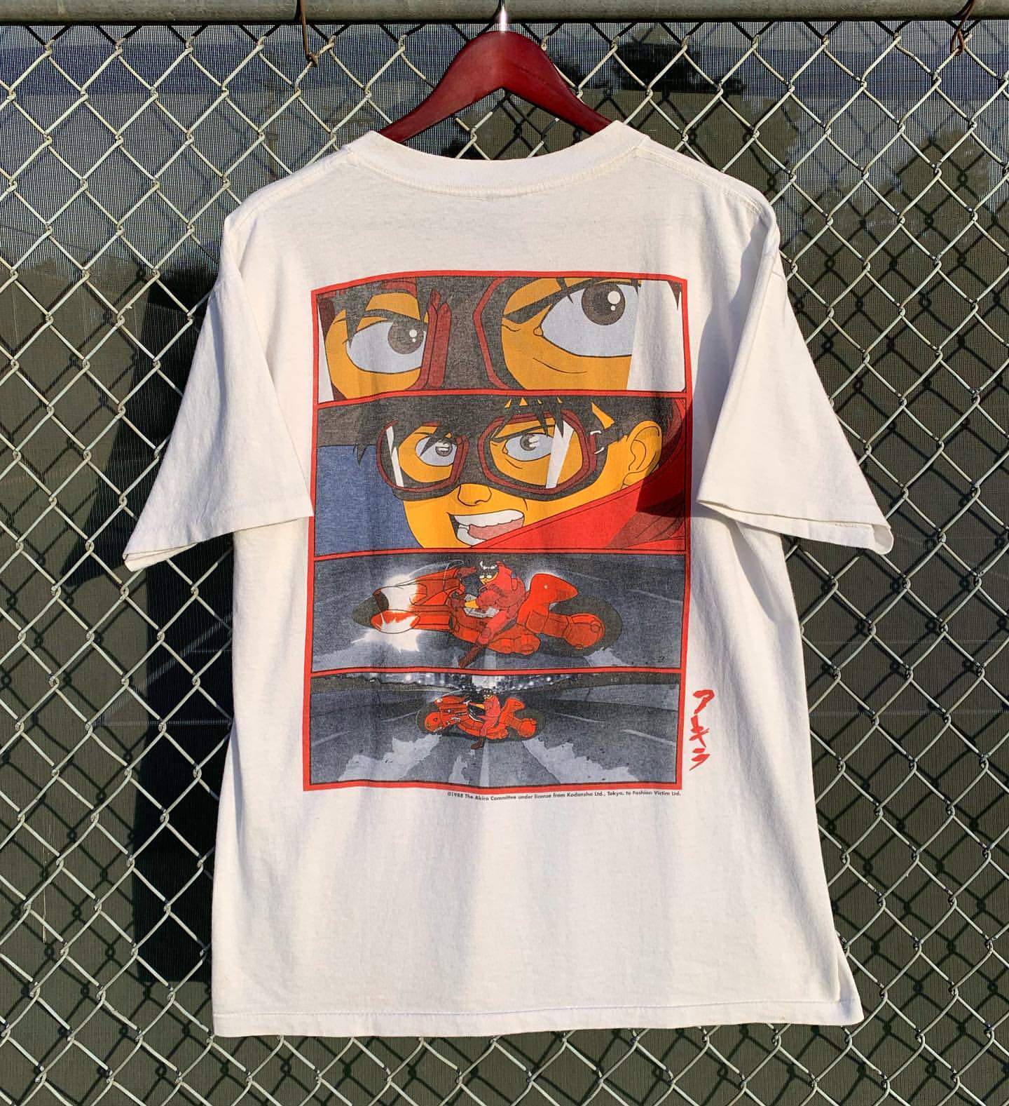 AKIRA AKIRA HEAVYWEIGHT LOOSE DARK STYLE MOURNING VINTAGE COUPLE SHORT SLEEVE T-SHIRT MEN AND WOMEN OVERSIZE