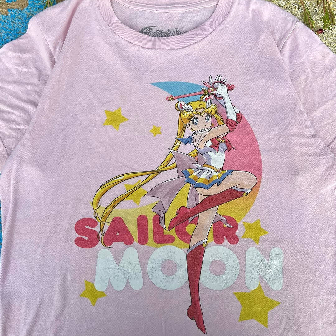 精选好物推荐！美少女战士水冰月周边男女同款oversized短袖T恤,男装,时尚防晒服,淘宝优惠券,粉丝福利购,淘宝优惠卷