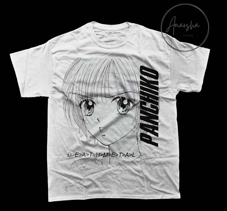 thumbnail for Selected Quality Products Recommended! Anime Graffiti Half-Sleeve Vintage Loose Short-Sleeve T-Shirt for Girls with Big Eyes and Short Hair