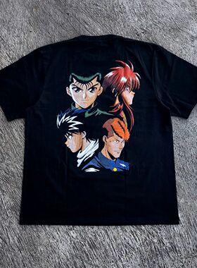 Yu Yu Hakusho Urameshi Team T-shirt短袖t恤 Black Retro