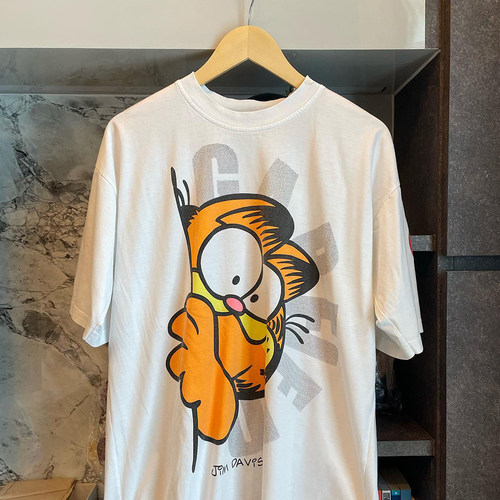 Vintage Garfield 90s美式卡通Double print T-shirt 短袖t恤