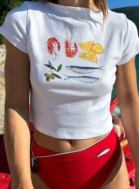 精选好物推荐 小清新甜美系oldschool夏季百搭新款女生短袖t恤
