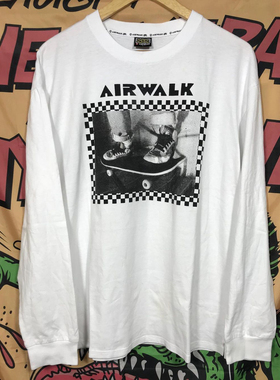 airwalk街头滑板欧美高街hiphop男女复古纯棉长袖t恤潮流百搭
