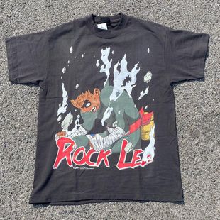 平价好物重磅不透 t恤 日系动漫ROCK卡通潮酷百搭宽松情侣短袖