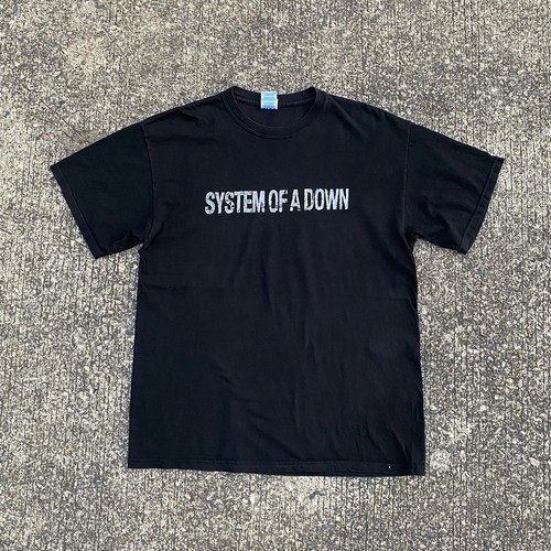 摇滚乐对SYSTEM OF A DOWN美式高街字母款ins百搭男女同款短袖T恤