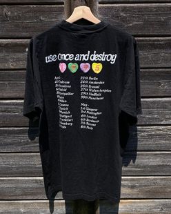 once 短袖 and 夏季 t恤 destroy1995vibe原宿街头潮酷男女款 use