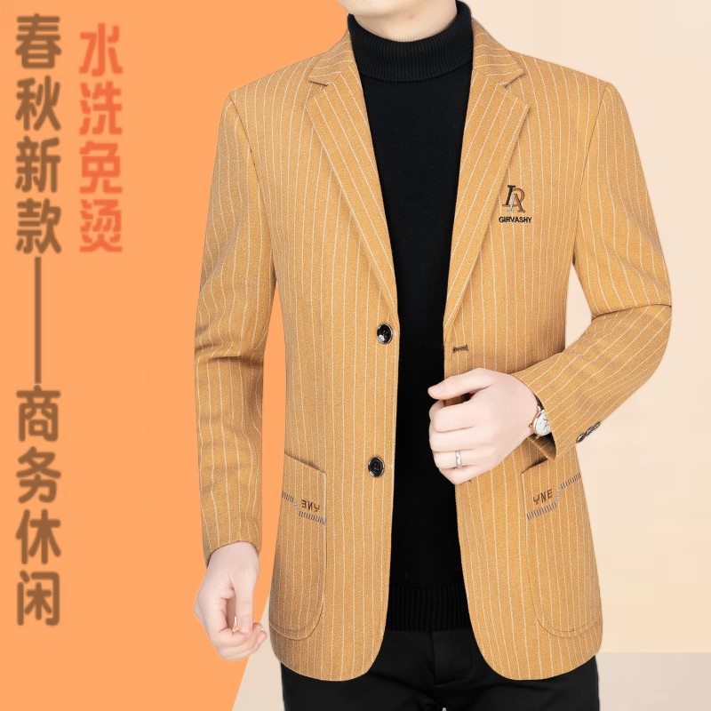 薄款西服休閑男士外套啄木鳥