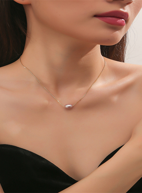 其他养殖珍珠铜盒子链女项链