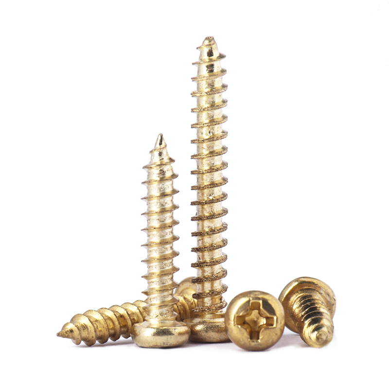 金色十字圆头自攻螺丝
