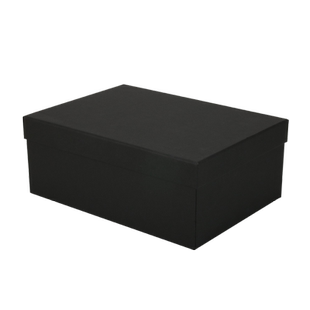 黑色特种纸硬纸板包装盒 生日礼盒包装定做简约长方形礼物盒鞋盒