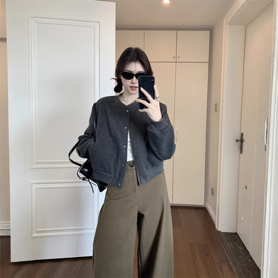 恒源祥韩系短款棒球服外套女士春秋小个子高级感秋冬季夹克上衣