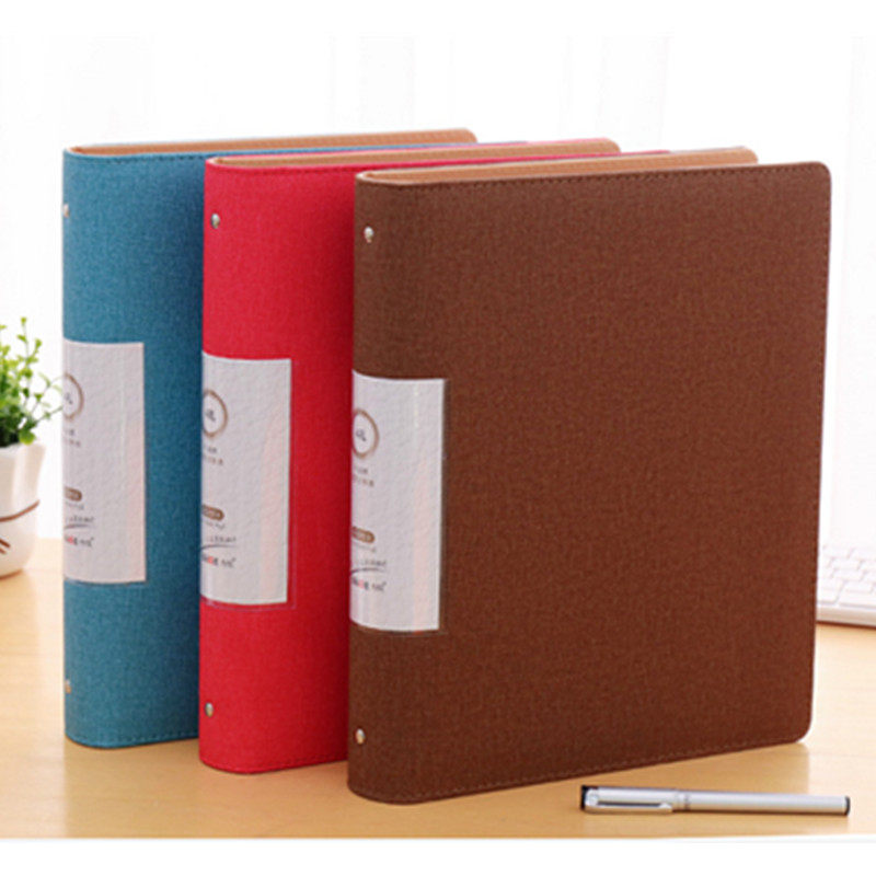 夹100插页文件夹多层4孔o型产品手册logo文字定制公司名称票据收纳夹