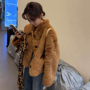 轻奢托卡羊羔毛皮草女短款小个子加厚羊剪绒大衣皮毛一体外套2025