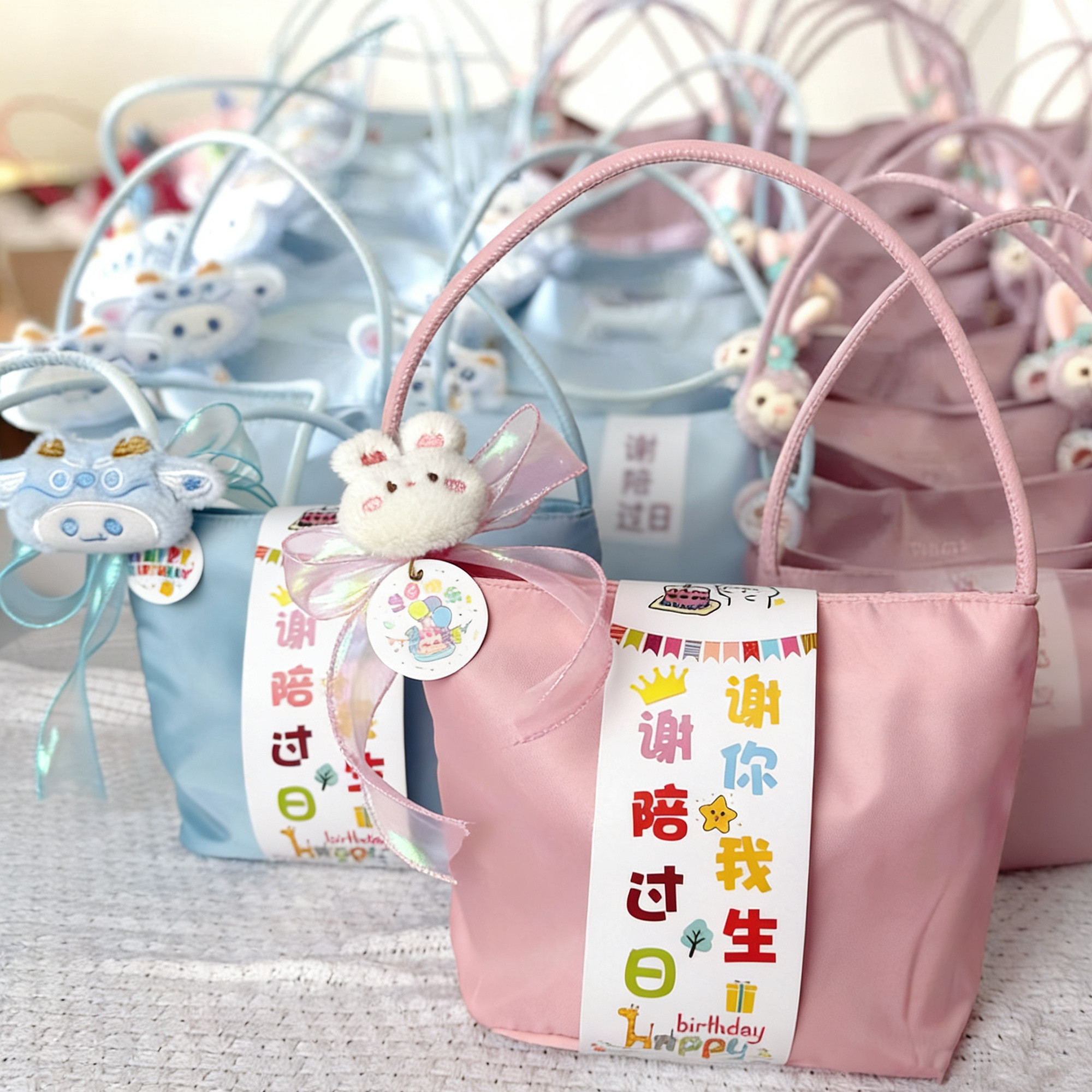 满月伴手礼手提袋子宝宝礼盒百日宴回礼儿童十周岁生日礼物空盒子