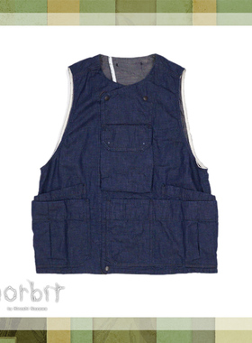 Norbit 日本山系机能 复古宽松工装背心牛仔休闲圆领马甲叠穿上衣