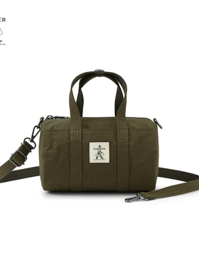 PORTER-NIMBLE 水洗尼龙圆筒手提包小号女士手提通勤包百搭斜挎包